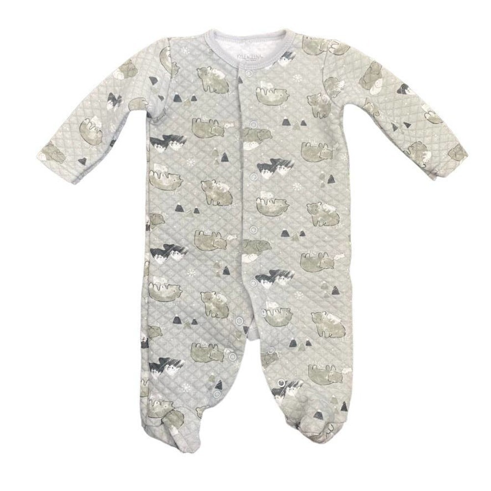 Kyle & Deena New York Baby Quilted Artic Life Jumpsuit in Gray, Size 0-3M‌‌
